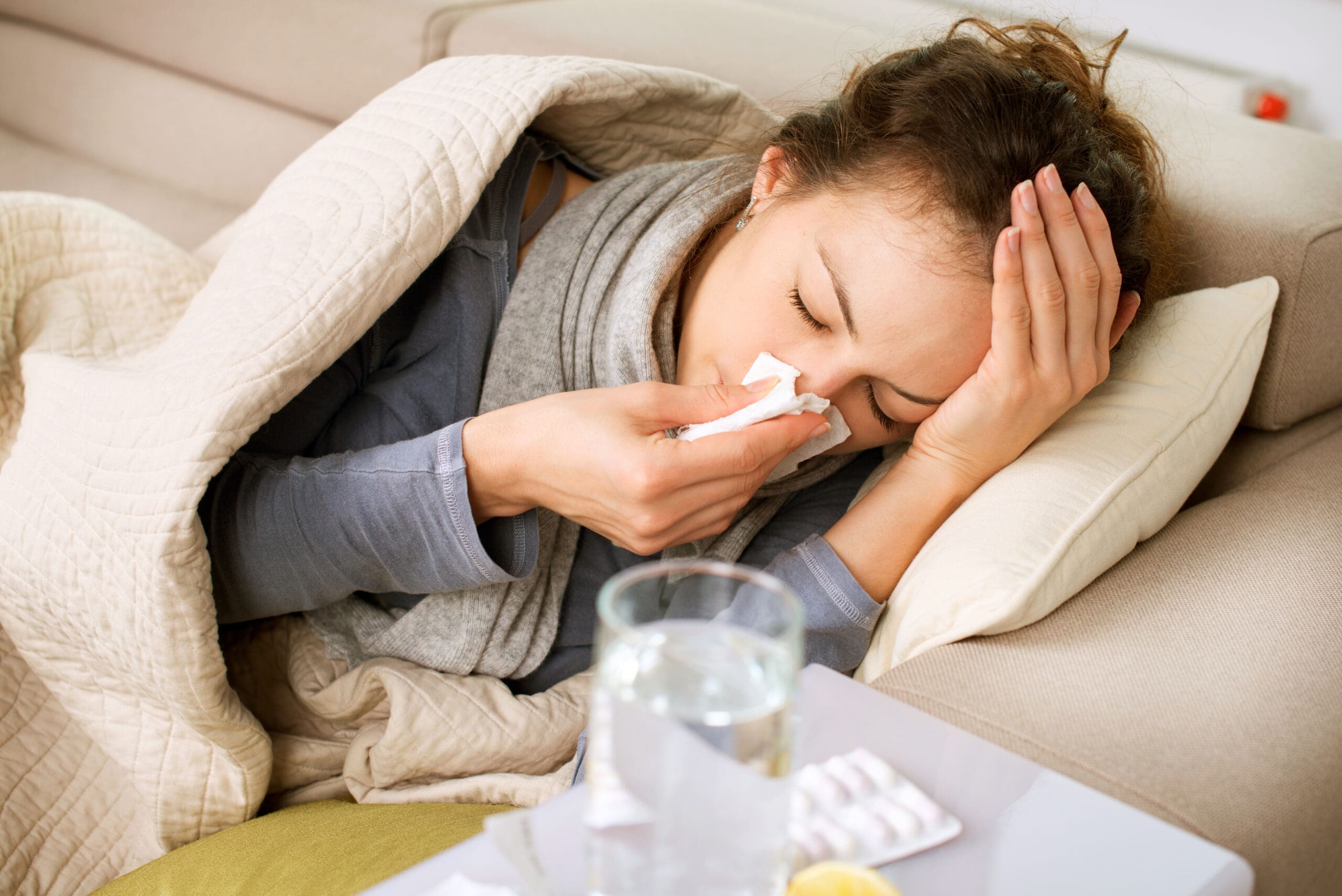 woman with cold