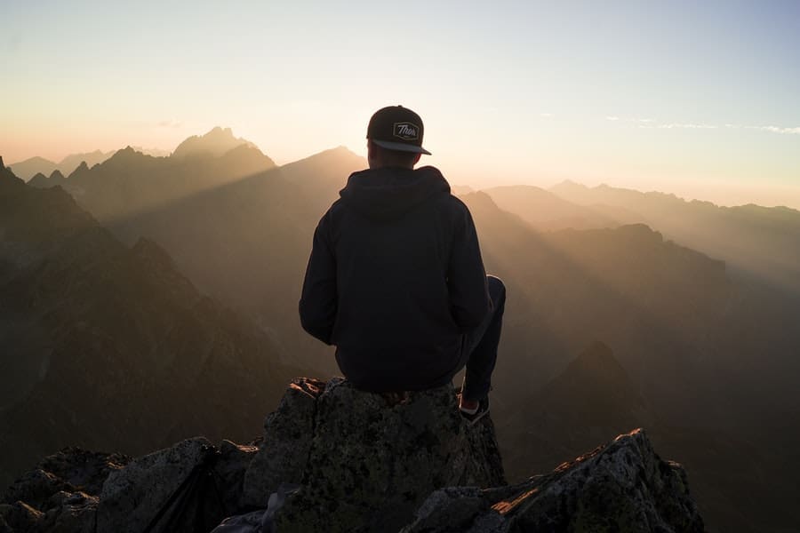 Guy on mountain