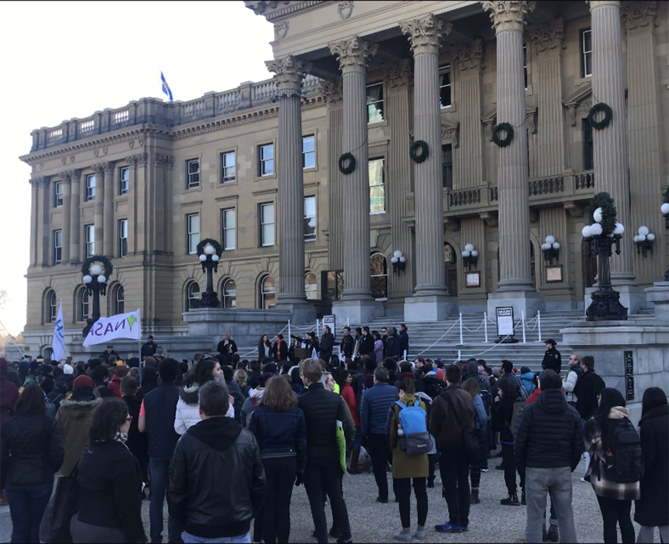 MacEwan students protest UCP budget cuts Edmonton Legislature MacEwan students protest UCP budget cuts Edmonton Legislature