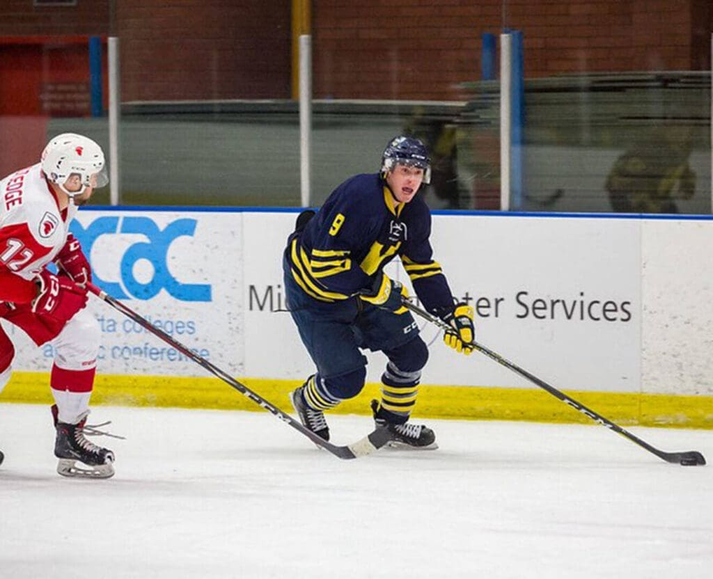 Dylan Steward NAIT men's hockey team