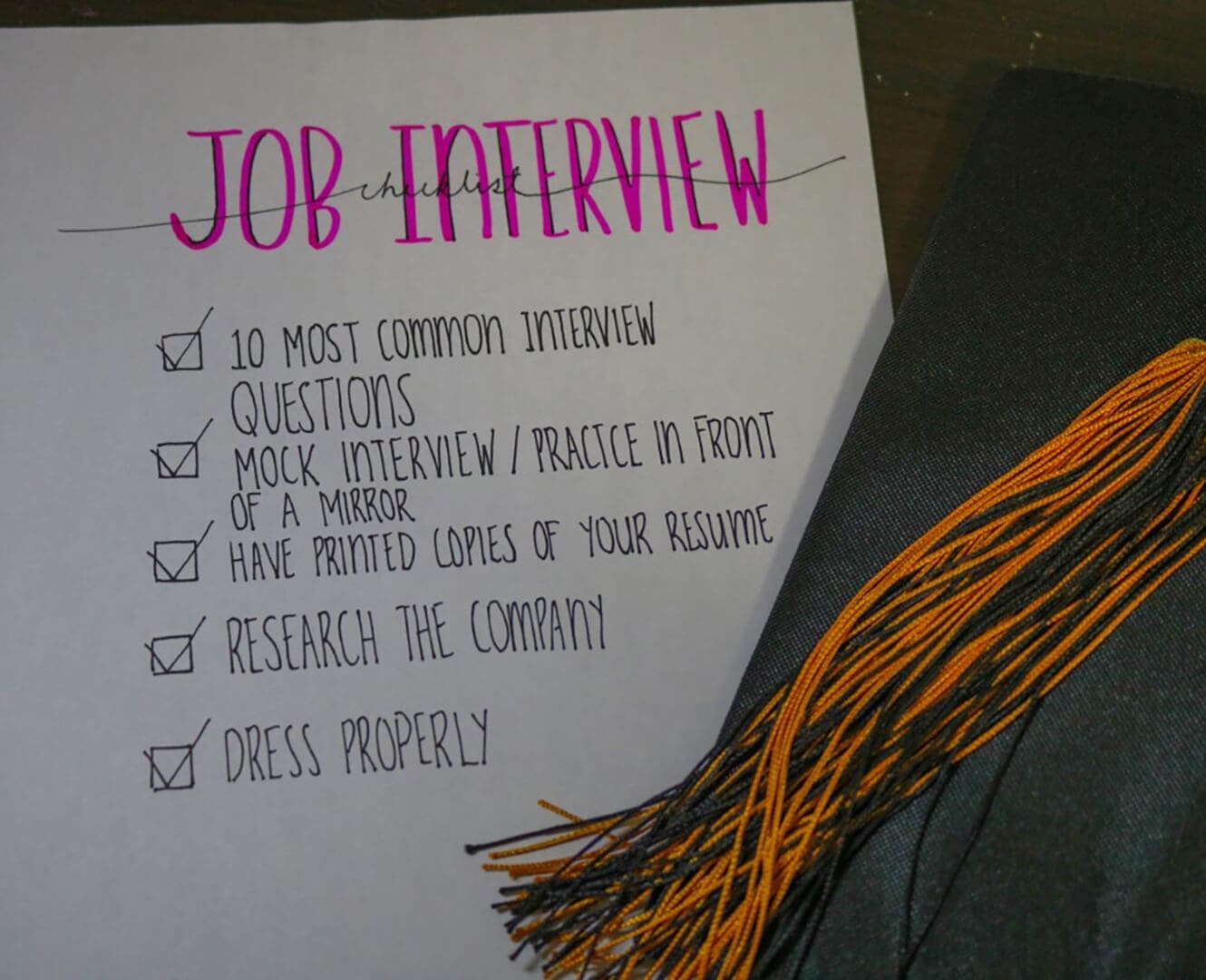 Student work opportunities for current students and graduates job interview checklist